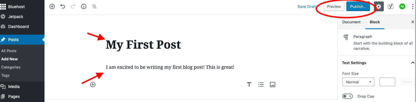 writing your first blog post
